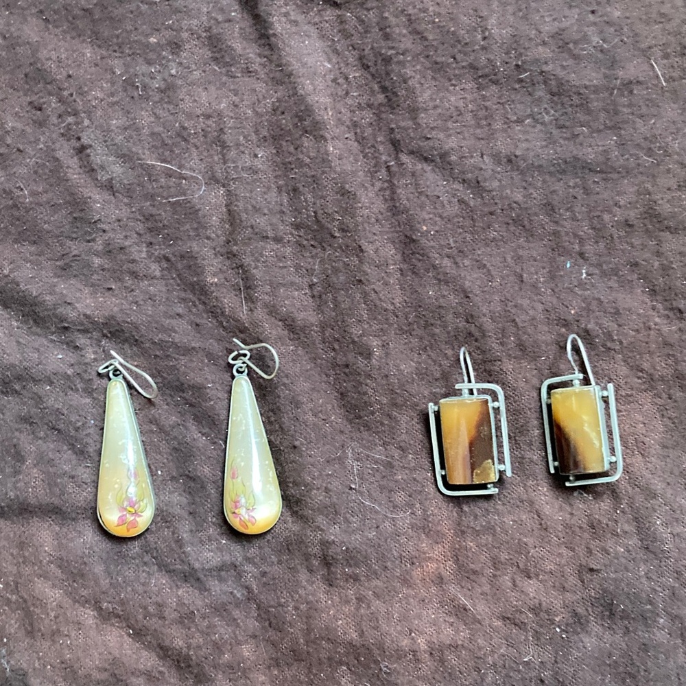 Chic Natural Stone Earrings Set